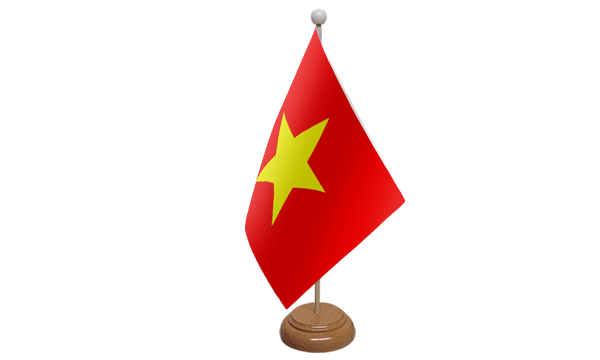 Vietnam Small Flag with Wooden Stand